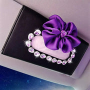 Organiseur Pare-Soleil Voiture Avec Strass Et Fleur - ConfortVoiture.fr