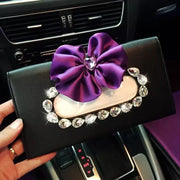 Organiseur Pare-Soleil Voiture Avec Strass Et Fleur - ConfortVoiture.fr