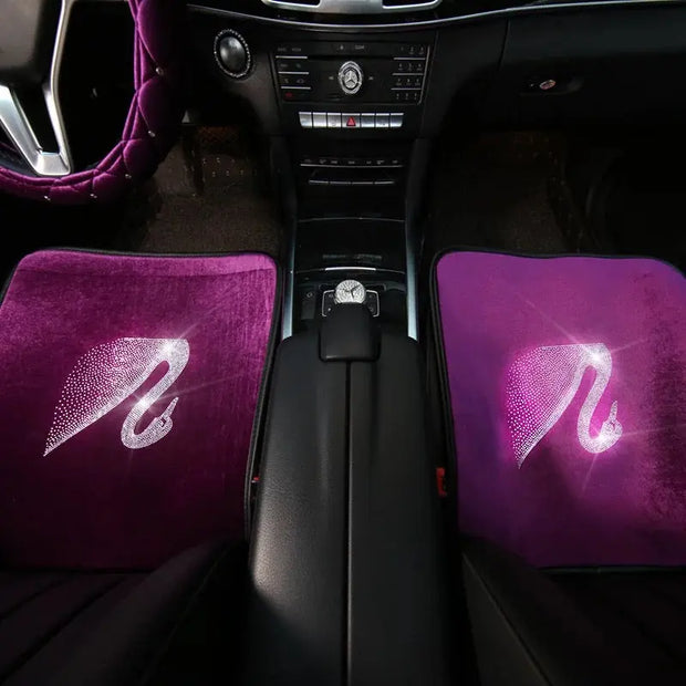 Accessoires Intérieur Voiture Velours Violet Bling - ConfortVoiture.fr