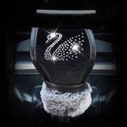 Couvre-Levier Et Frein À Main Velours Modèle Black Swan - ConfortVoiture.fr