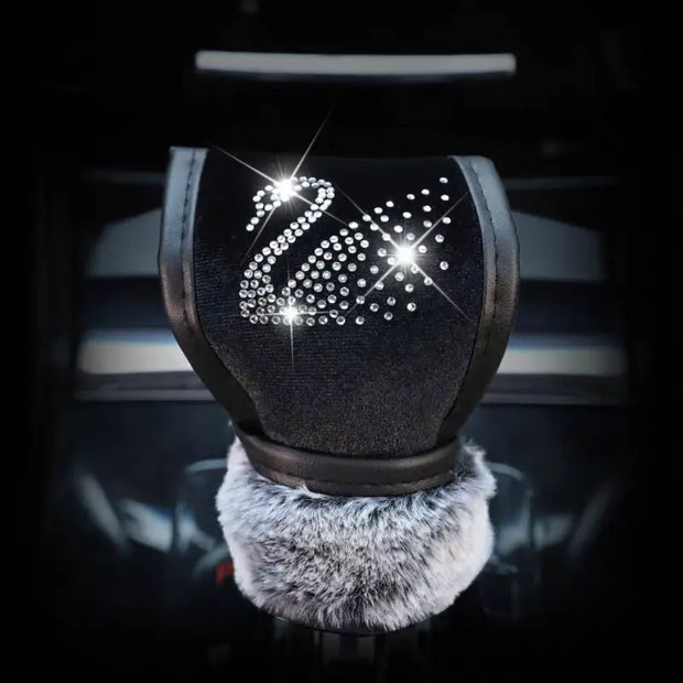 Couvre-Levier Et Frein À Main Velours Modèle Black Swan - ConfortVoiture.fr