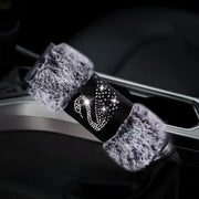 Couvre-Levier Et Frein À Main Velours Modèle Black Swan - ConfortVoiture.fr