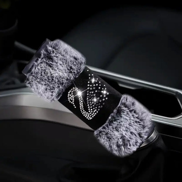 Couvre-Levier Et Frein À Main Velours Modèle Black Swan - ConfortVoiture.fr