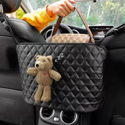 Porte-Sac Entre Sièges Avec Ours En Peluche - ConfortVoiture.fr
