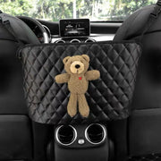 Porte-Sac Entre Sièges Avec Ours En Peluche - ConfortVoiture.fr