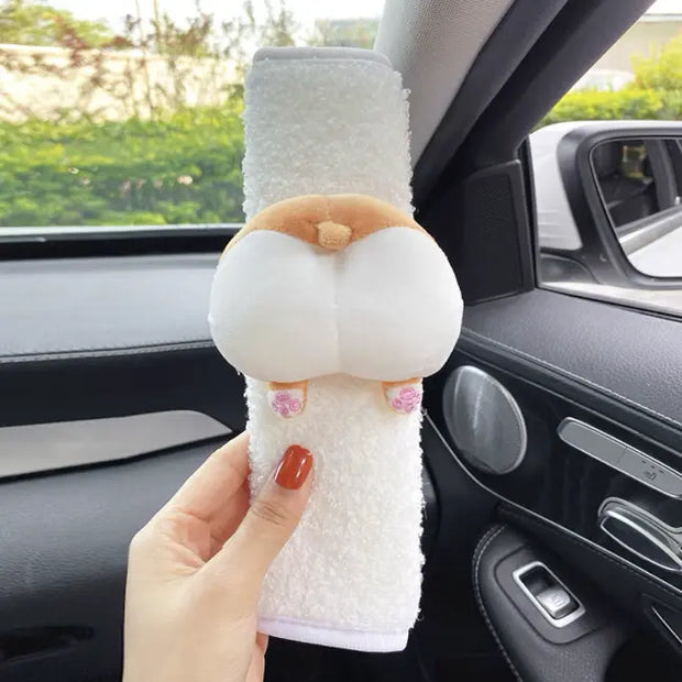 Protège-Ceinture Siège Sherpa Motif Corgi - ConfortVoiture.fr