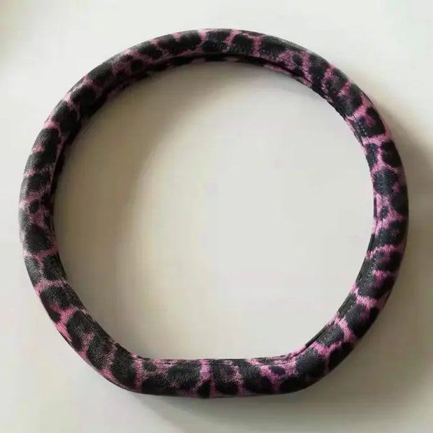 Housse De Volant Motif Léopard Forme D-Antidérapante - ConfortVoiture.fr