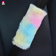 Accessoires De Voiture Rainbow Fluffy Spécial Hiver - ConfortVoiture.fr