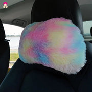 Accessoires De Voiture Rainbow Fluffy Spécial Hiver - ConfortVoiture.fr