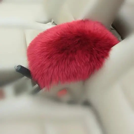 Couvre-Console En Laine Sherpa Véritable Pour Voiture - ConfortVoiture.fr