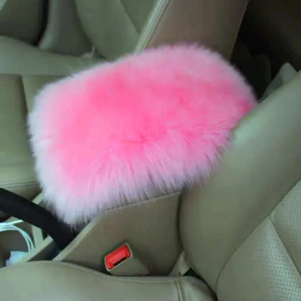 Couvre-Console En Laine Sherpa Véritable Pour Voiture - ConfortVoiture.fr