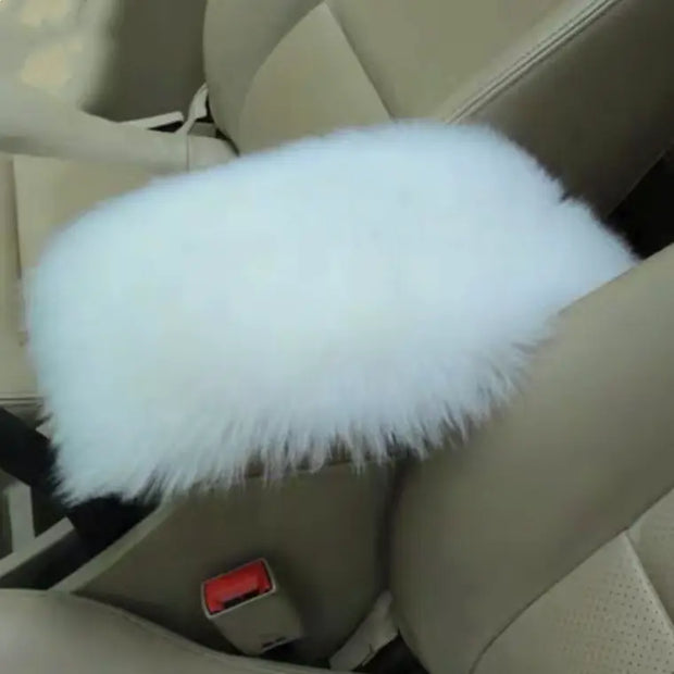 Couvre-Console En Laine Sherpa Véritable Pour Voiture - ConfortVoiture.fr