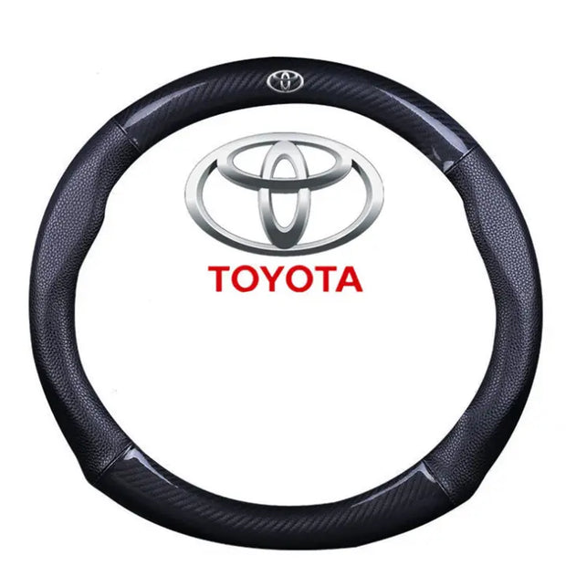 Housse De Volant Carbone Et Cuir Pour Toyota - ConfortVoiture.fr