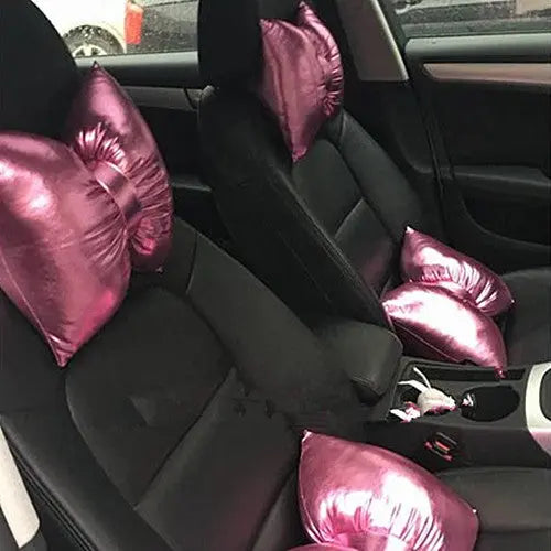 Coussin D'Appui-Tête Rose Bébé Pour Siège Auto - ConfortVoiture.fr