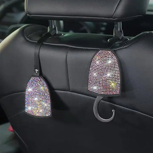 Crochets De Siège Voiture Multicolores à Cristaux - ConfortVoiture.fr