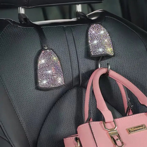 Crochets De Siège Voiture Multicolores à Cristaux - ConfortVoiture.fr