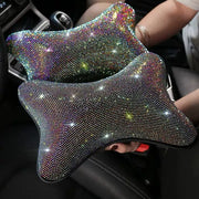 Coussin Appui-Tête Voiture Multicolore Cristal Bling - ConfortVoiture.fr