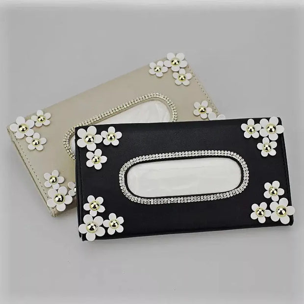 Boîte À Mouchoirs Pare-Soleil Motif Marguerite - ConfortVoiture.fr