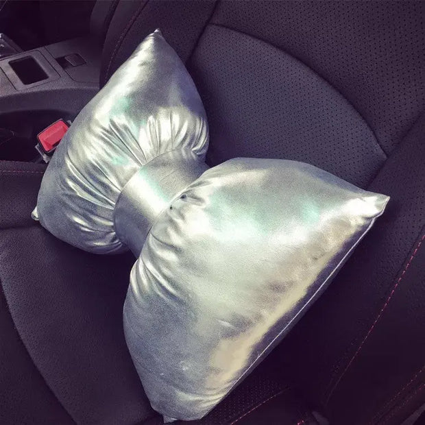 Appui-Tête Et Coussin De Taille Pour Siège Auto Argenté - ConfortVoiture.fr