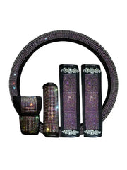 Accessoires De Voiture Bling Cristal Avec Couvre-Volant - ConfortVoiture.fr
