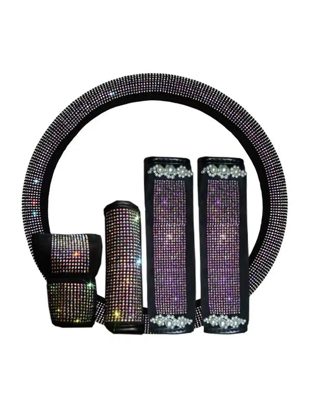 Accessoires De Voiture Bling Cristal Avec Couvre-Volant - ConfortVoiture.fr