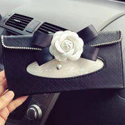 Organiseur Pare-Soleil Pour Mouchoirs Motif Camélia - ConfortVoiture.fr