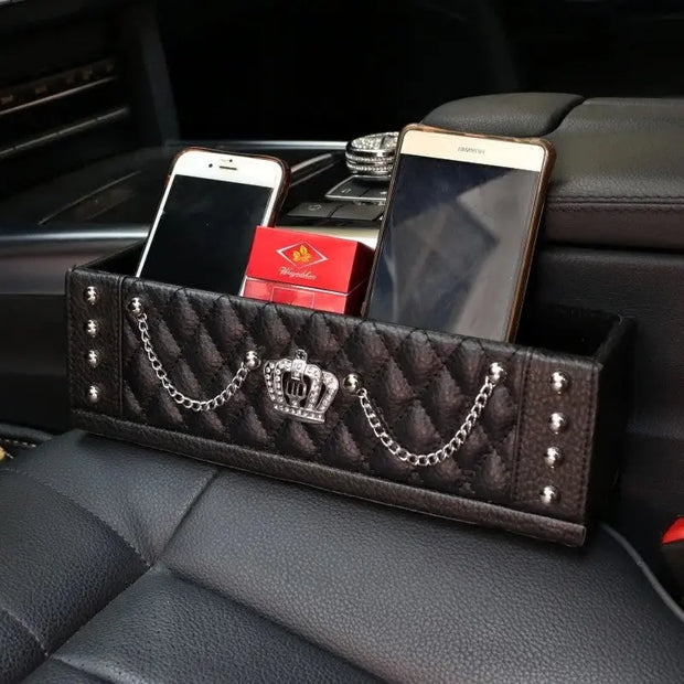 Organiseur D’Espace Siège Auto Avec Couronne Bling - ConfortVoiture.fr