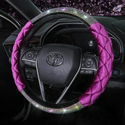 Housse De Volant En Velours Avec Cristaux AB Étincelants - ConfortVoiture.fr