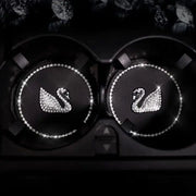 Repose-Gobelet Avec Couvre-Fente Cristal Forme Cygne (Paire) - ConfortVoiture.fr