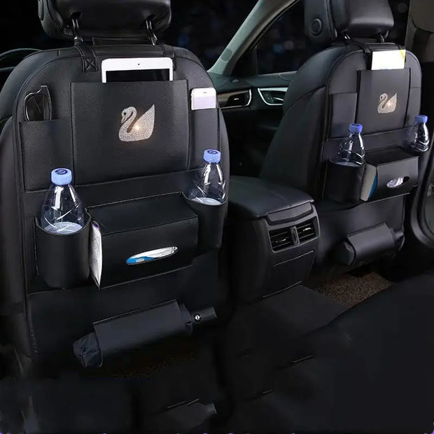 Organiseur De Siège Arrière Girly Avec Cygne Strass - ConfortVoiture.fr