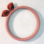 Housse De Volant En Coton Motif Damier Avec Nœud - ConfortVoiture.fr