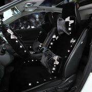 Coussin D'Appui-Tête Pailleté Avec Nœud pour Voitures - ConfortVoiture.fr