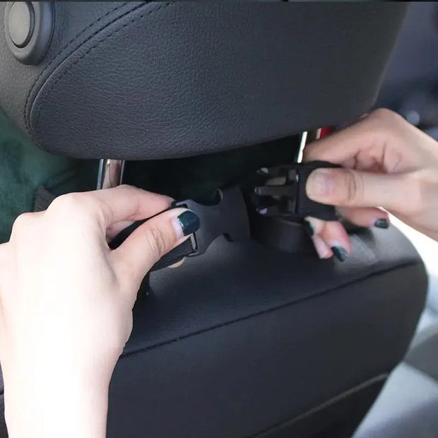 Coussin Appuie-Tête Voiture Velours Soyeux Forme De Noeud - ConfortVoiture.fr