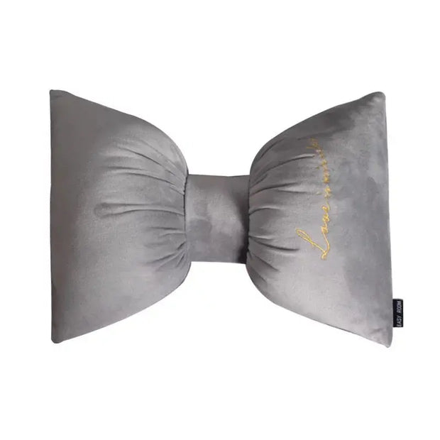 Coussin Appuie-Tête Voiture Velours Soyeux Forme De Noeud - ConfortVoiture.fr