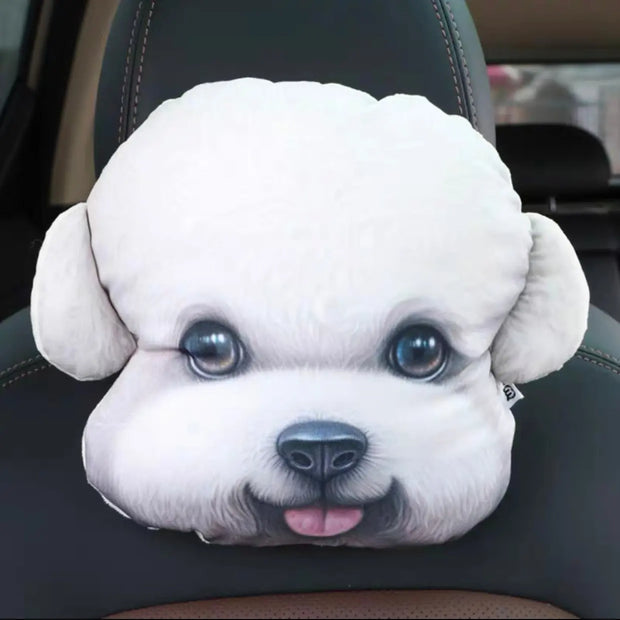 Coussin Appuie-Tête De Siège Auto Pour Chien Husky Pug Chihuahua - ConfortVoiture.fr