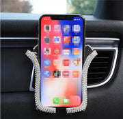 Support Téléphone Voiture Strass Rose Pour Grille d'Aération - ConfortVoiture.fr