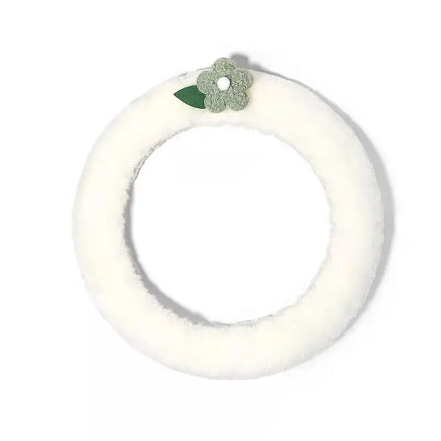 Housse De Volant Fourrure Blanche Parfaite Pour L'Hiver - ConfortVoiture.fr