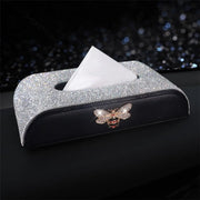 Boîte À Mouchoirs Voiture Bling Avec Ornement Abeille - ConfortVoiture.fr