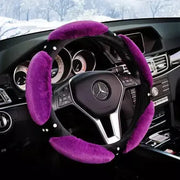 Housse De Volant Fluffy Pour Hiver Douillet Et Chaleureux - ConfortVoiture.fr
