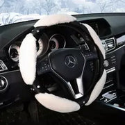 Housse De Volant Fluffy Pour Hiver Douillet Et Chaleureux - ConfortVoiture.fr