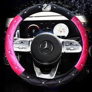 Housse De Volant Velours Doux Avec Cygne Brillant - ConfortVoiture.fr