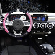 Housse De Volant Velours Doux Avec Cygne Brillant - ConfortVoiture.fr