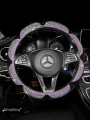 Housse De Volant Strass Fleur Scintillante - ConfortVoiture.fr