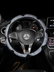 Housse De Volant Strass Fleur Scintillante - ConfortVoiture.fr