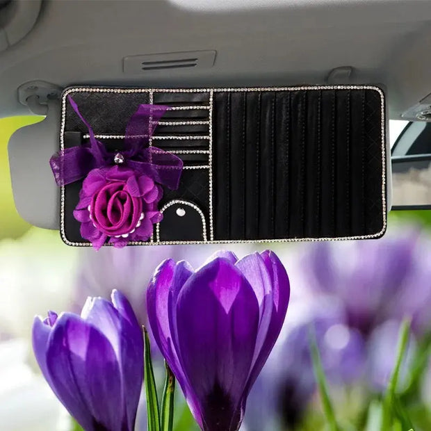 Organiseur De Voiture Fille Avec Boîte À Mouchoirs Violette - ConfortVoiture.fr