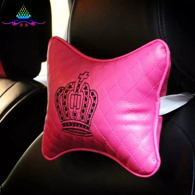 Coussin Appui-Tête Voiture En Similicuir Vegan Forme Os - ConfortVoiture.fr