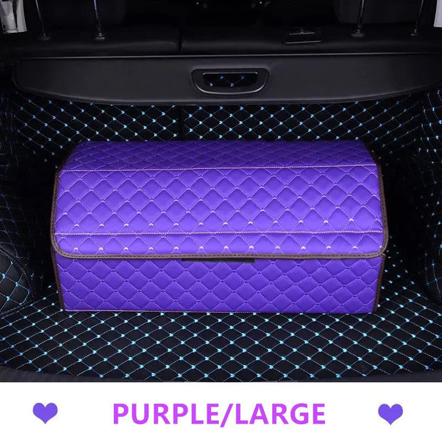 Organiseur De Coffre Pour Voiture Couleur Violette - ConfortVoiture.fr