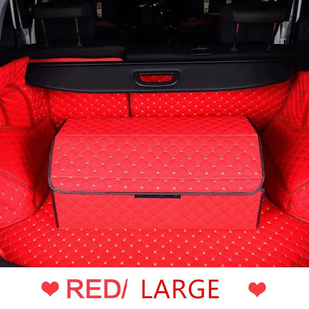 Organiseur De Coffre Rouge Pour Voiture - ConfortVoiture.fr