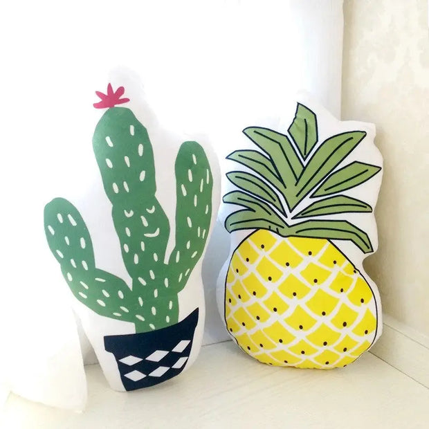 Coussin Pour Siège Auto Motifs Cactus Et Ananas - ConfortVoiture.fr