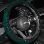 Housse De Volant Strass Brillant Vert - ConfortVoiture.fr